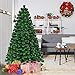 Goplus 7FT Artificial Christmas Tree Pre-Lit Optical Fiber Tree 8 Flash Modes W/UL Certified Warm White Electrodeless LED Lights & Metal Stand