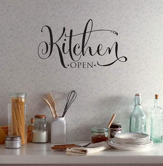 Cocina Abierta Pared Calcomanía Cita Comedor Moderno Cocina Decoración