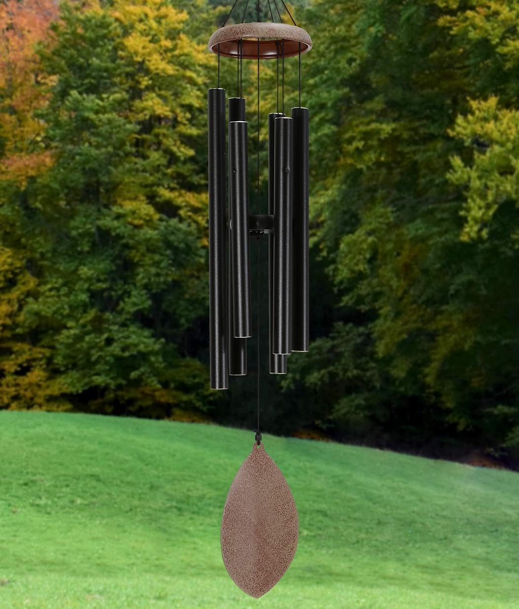 ELYXWORK Large Wind Chimes Outdoor Deep Tone, 36 Inch Memorial Wind Chimes Tuned Soothing Tone, Sympathy Gift for Loss of Loved One, Patio, Garden, Home décor (Black) : Garden & Outdoor