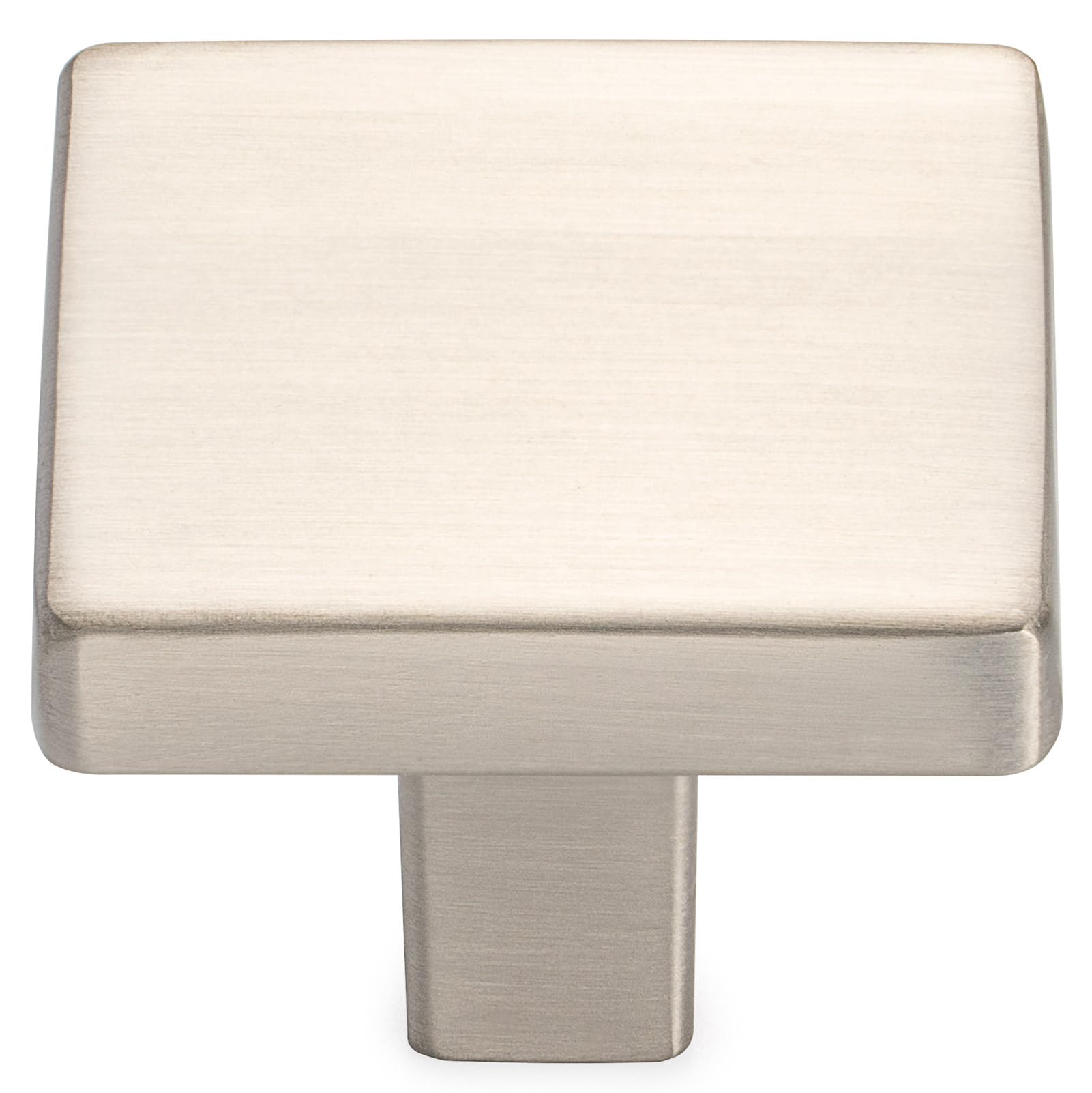 KOOFIZO 10 Pack Brushed Nickel Cabinet Knobs Stain Nickel Drawer Knobs K03 Square Single Hole Cabinet Pulls for Cabinets Drawer Dresser Cupboard Bedroom Closet Bathroom Vanity