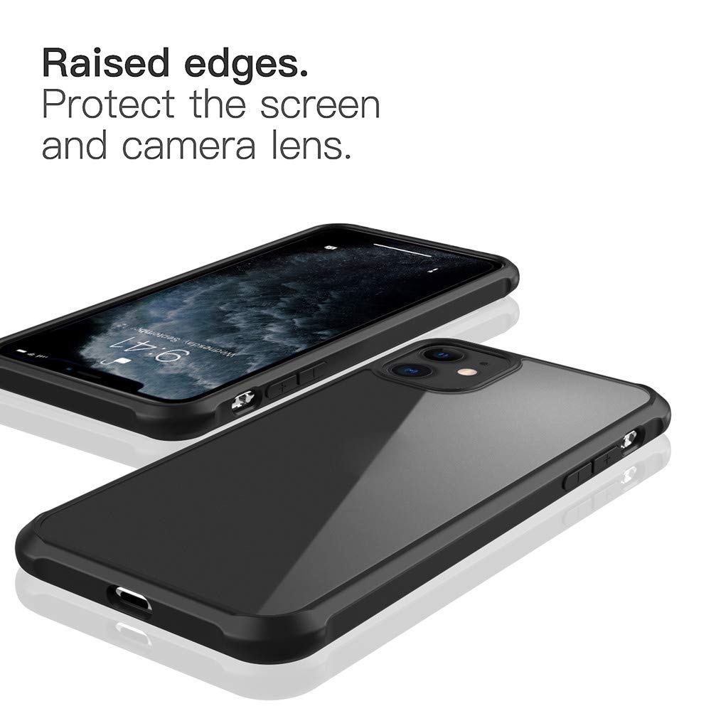 Tukcherry Custodia iPhone 11, Cover iPhone 11 TPU Morbido iPhone 11 Bumper Cover Anti-Graffio Antiurto Custodia Protettiva Case per iPhone 11-6.1 Pollici (iPhone 11 Black)