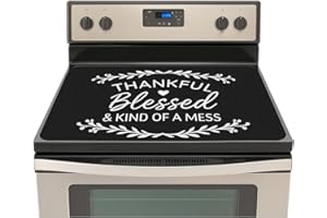 JREWE LIOUS Stove Top Cover for Electric Stove (30"x21")- Ceramic Stove top Cover, Heat Resistant Glass Cooktop Cover, Flat RV Range Stovetop Protector, Dish Drying Mats for Kitchen, Heat Resistant Mat