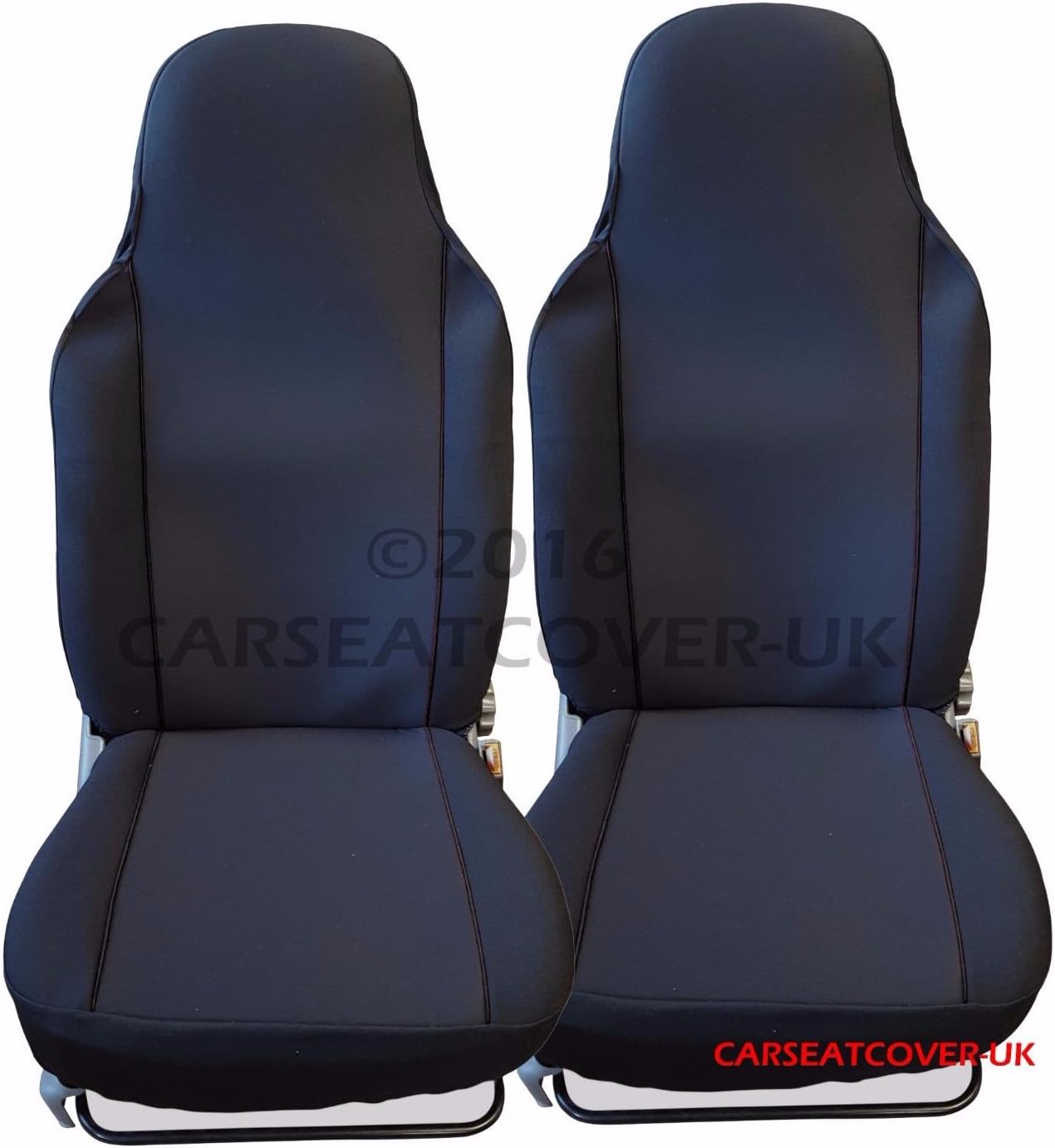 Luxury BLACK CAR SEAT COVERS PROTECTORS 2 x Fronts Amazon.co.uk Car