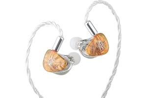 HIFIXAUDIO Kiwi Ears Orchestra Lite in Ear Monitor, Custom 8BA HiFi Earphone, Studio Monitor Headphone, Wired Earbuds with Detachable OFC Cable, Handcrafts Faceplate for Audiophile Musician (Orange)