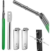 1 Set (4 Pcs) Fence Wire Twister, for Securing T/U/Y/Round-Posts Clips | Handheld Twisting Tool w/Rubber Grip &amp; 3 mm Diameter Hole, Time Saver Barb Wire Twisting Tool, Fencing Wire