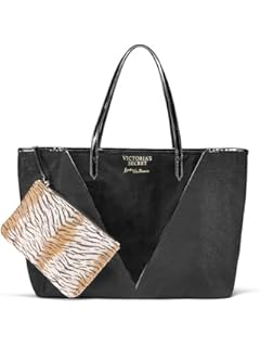 victoria secret black fringe tote