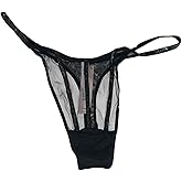 Victoria's Secret Sheer Shine Thong Panty Color Black New