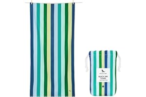 Dock & Bay Quick Drying Towel - for Sports & Gym - Compact, Lightweight - 100% Recycled - Includes Bag - Summer - Cool Lagoon, Extra Large (200x90cm, 78x35)