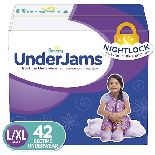 Pampers UnderJams Disposable Bedtime Underwear for Girls, Size L