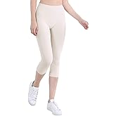 NIKIBIKI Women Seamless Basic Capri Legging Tights, Made in U.S.A, One Size