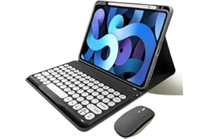kaitesi Keyboard Case for iPad 9th/8th/7th Generation 10.2", Detachable Wireless Bluetooth Keyboard with Mouse Slim Smart Folio Case for iPad Pro 10.5"/iPad Air 3rd Gen (Black)