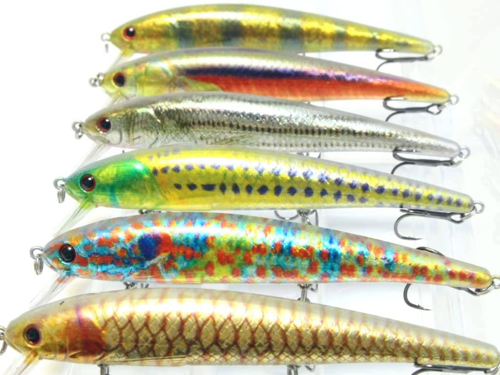 wLure Minnow Crankbait for Bass Fishing Bass Lure Jerkbait Fishing Lure (HM509KB, with Tackle Box)