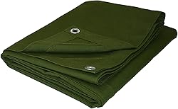 CARTMAN Finished Size 7x9 Feet Canvas Tarp with