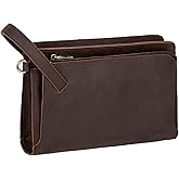 Ariscobull - Leather Clutch for Men - Wrist Bag - Men's wallets - Wrist Bag - 10.3x6.8INCH - Includes dustproof gift bag
