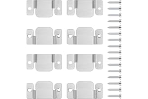 8 Pack Universal Sectional Couch Connector, Sectional Sofa Hooks Clips Couch Bracket with Screws, Metal Interlocking Sofa Att