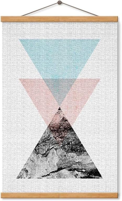 Amazon 無限の可能性 シンプル抽象幾何学模様キャンバスアートポスターフレーム入り北欧絵画ウォールピクチャーリビングルームホーム三角装飾用 13x18cm No Frame アートフレーム ポスター オンライン通販