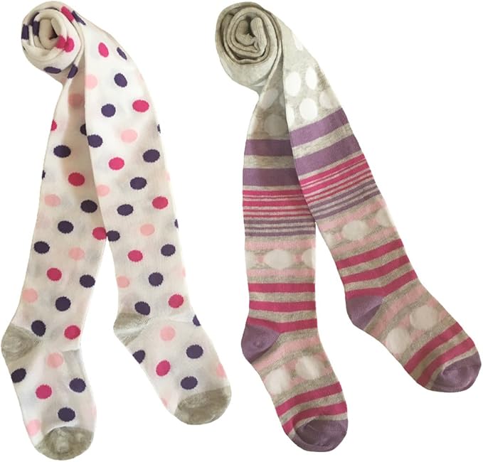 baby girl tights with printed shoes