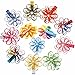 LCLHB Toddler Small Rhinestone Flower Bow Partially Lined Alligator Clip 12 Pack
