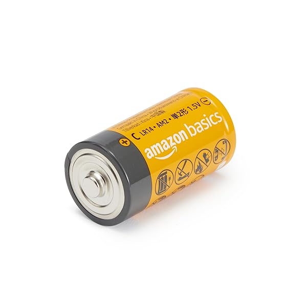 AMAZON BASICS C CELL ALKALINE ALL-PURPOSE BATTERIES, 1.5 VOLT, 5-YEAR SHELF LIFE, RELIABLE POWER FOR TOYS, CLOCKS, FLASHLIGHTS, 4-PACK