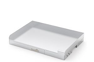 Stanbroil 18” x 13” Universal Stainless Steel Griddle with Even-Heat Cross Bracing for BBQ Charcoal/Gas Grills, Camping, Tail