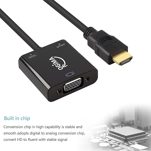 Conversor de HDMI a VGA con puerto de Audio, conector chapado en ...