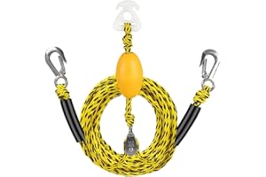 PERIXIR Heavy Duty Boat Tow Harness for Tubing, Water Sports Tow Rope for Boat Towables & Tubes, Self Centering Tow Harness Line with Clip Quick Connector & Stainless Steel Hooks