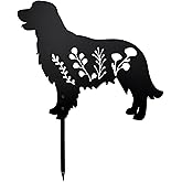 Urbraneco Dog Garden Stake - Unique Gift for Dog Lovers, Black Metal Outdoor Decor, Durable Yard Art Statue (Golden Retriever)