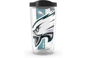 Tervis NFL Philadelphia Eagles Colossal Made in USA Double Walled Insulated Tumbler Travel Cup Keeps Drinks Cold & Hot, 16oz, Classic