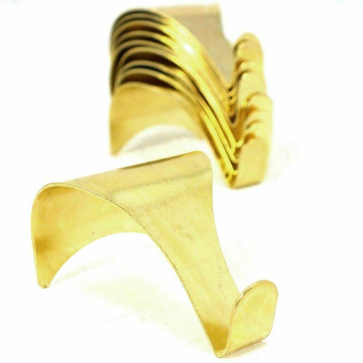 SISI UK® Picture Rail Hooks ,Brass Finish, Moudling Hooks, Picture Rail Moulding Hanging Metal Wall Hooks (Pack of 8)