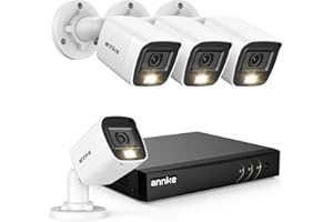 ANNKE 8CH 3K Lite Wired Security Camera System, H.265+ DVR with AI Human/Vehicle Detection, 4X 1080p CCTV Bullet Cams, Smart Color Night Vision, Easy Remote Access, IP67, No Hard Drive Disk