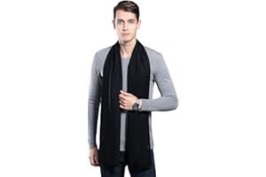 OHAYOMI Mens Scarves Winter Warm Fashion Formal Classic Long Soft Scarf for Men Holiday Gift