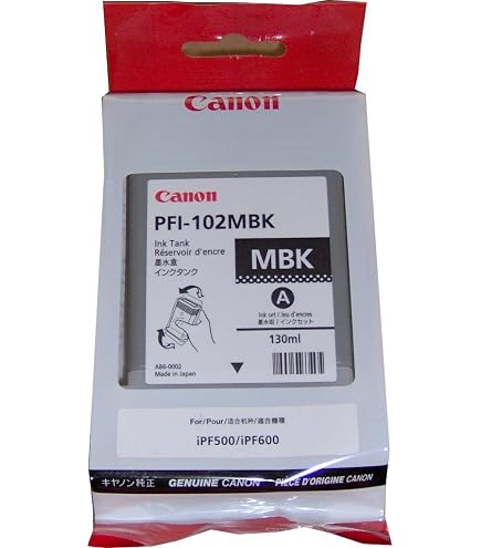 Amazon.com: Canon 0894B001AA Ipf PFI-102MBK Matte Black Ink Tank