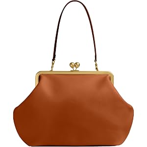 COACH Women's Glovetanned Leather Large Kisslock Frame Bag
