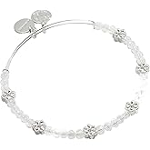 Alex and Ani Floral Crystal Beaded Bangle