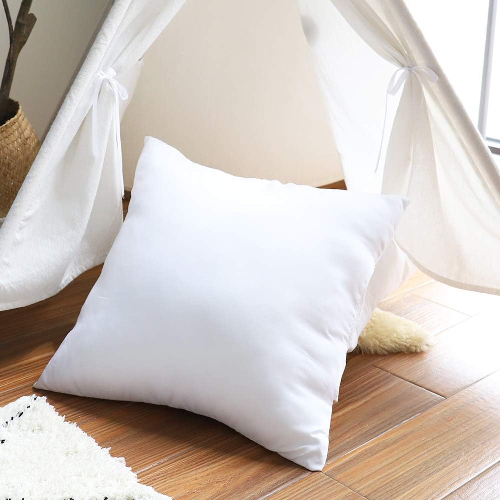 HIPPIH 20 x 20 Inch Pillow Inserts (Set of 2), Decorative Throw Pillow Inserts, Hypoallergenic Square Pillow Form Insert with Zips, Upgraded: Home & Kitchen
