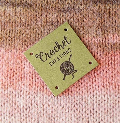 Download Amazon.com: Leather labels, knitting labels, personalized logo labels, crochet labels, custom ...