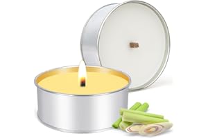 TRULLOYOO Citronella Candles Outdoor, 14OZ Citronella Candle Natural Soy Outdoor Candles 60 Hours Long Burning Time for Outdoors Patio Garden BBQ Camping