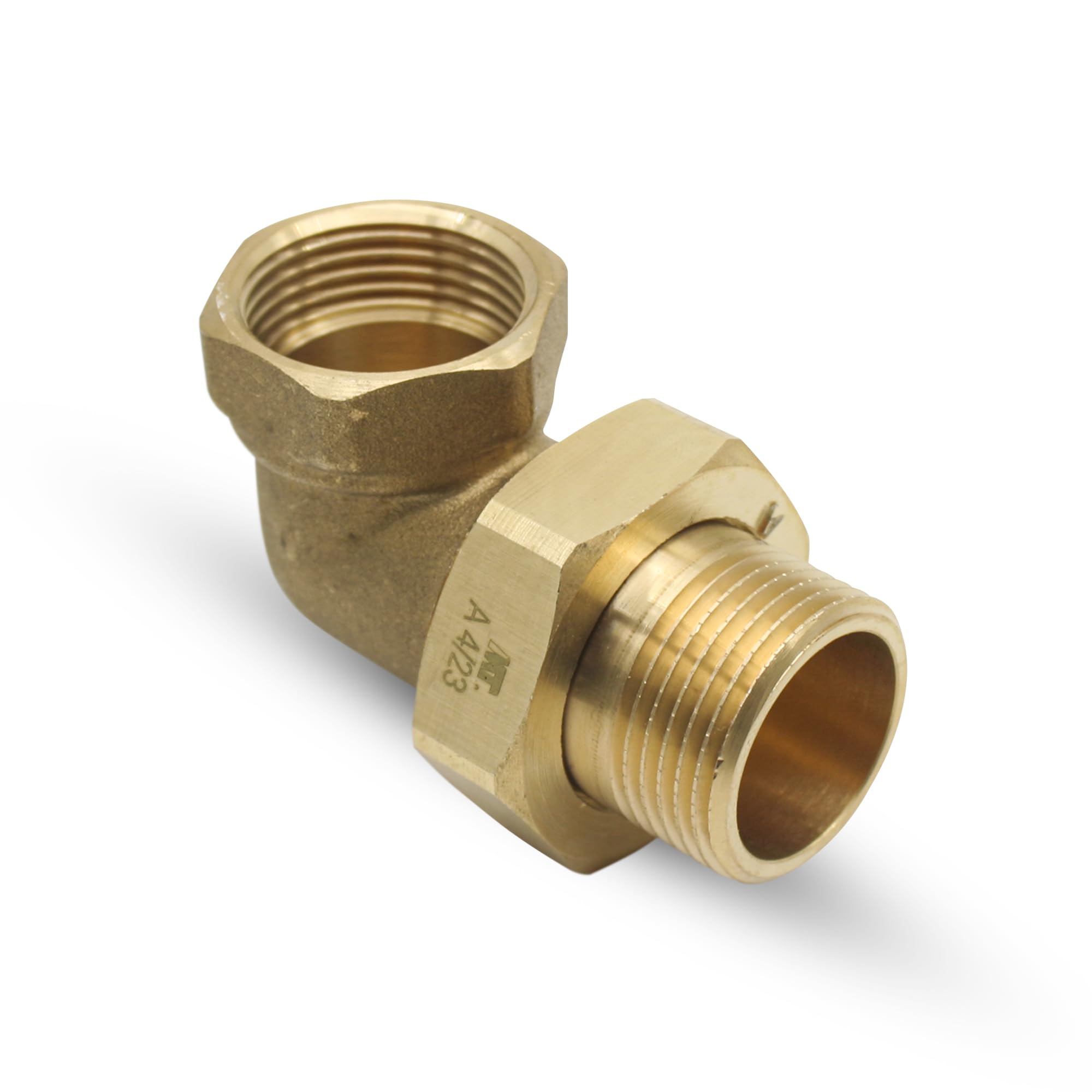 DOJA Barcelona | 90 Degree Elbow Connector | 3/4" | M-F | 3 Pieces | 90º Angle Fitting and Ring Seal | Brass Fitting | Water Hose Corner Connector Garden Irrigation