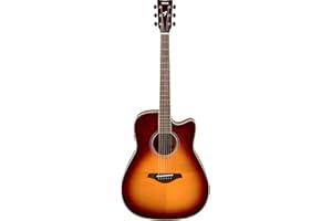Yamaha FGC-TA Dreadnought Cutaway Transacoustic Guitar w/Chorus and Reverb, Brown Sunburst