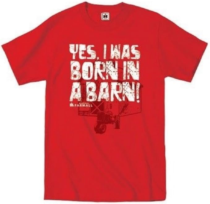 Amazon Com Toddler Boys Red Ih Farmall Yes I Was Born In A Barn