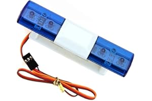 RC Car Alarming Light,WONFAST RC Model LED Police Night Light Bar Flash Lamp Compatible with 1/10 1/8 RC Model Car for HSP Tamiya CC01 Axial SCX10(Blue)