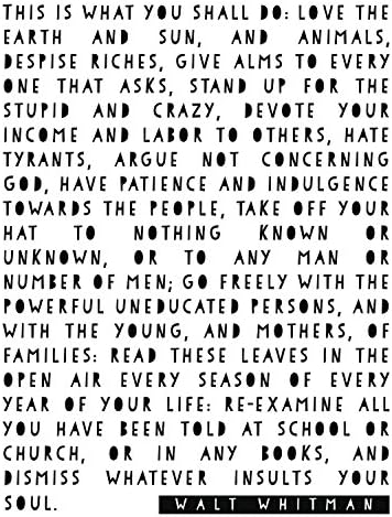 Walt Whitman Print Leaves of Grass