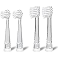 SEAGO Baby and Kids Electric Toothbrush Replacement Heads SG-849 for 513，2139 ，977 - Pack of 4 (025+037