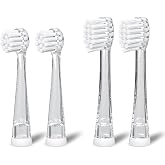 SEAGO Baby and Kids Electric Toothbrush Replacement Heads SG-849 for 513，2139 ，977 - Pack of 4 (025+037