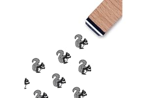 GUVSPTI Squirrel Rubber Stamp, 3/5 Inch Small Mini Stamp for Scrapbooking Card Making Planner