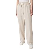 Linen Drawstring Trousers in Pull-On Style by Jones New York