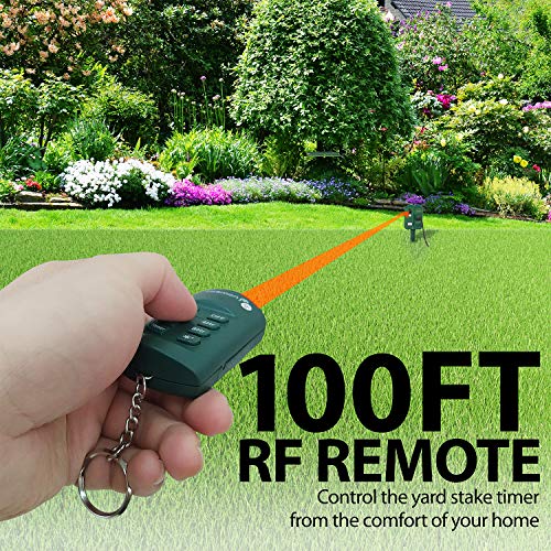 Fosmon Outdoor Power Stake Timer with Photocell, Power Strip Timer with