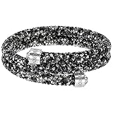 Swarovski Dark Crystal Double Crystaldust Bangle