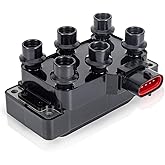 ENA Ignition Coil Pack Compatible with Mercury Ford Mazda F150 E150 Econoline Aerostar Explorer Mustang Mystique Ranger Sable B3000 Mountaineer V6 2.5L 3.0L 3.2L 4.0L Replacement For C925 FD480 -Black