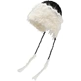 ZLYC Winter Faux Fur Slouchy Beanie Hat for Women Warm Knit Stretch Cuffed Skull Cap
